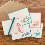 Hand Sewn Sea Life Stationery Set