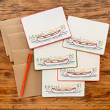 Hand Sewn Canoe Lake Stationery Set