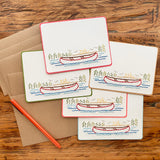 Hand Sewn Canoe Lake Stationery Set