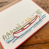 Hand Sewn Canoe Lake Stationery Set