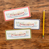 Hand Sewn Canoe Lake Bookmark
