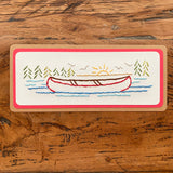 Hand Sewn Canoe Lake Bookmark