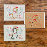 Hand Stitched Cat Sympathy Memorial Card