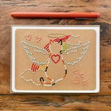 Hand Stitched Cat Sympathy Memorial Card