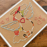 Hand Stitched Cat Sympathy Memorial Card