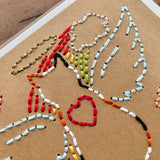 Hand Stitched Cat Sympathy Memorial Card
