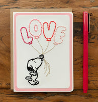 Snoopy Holding Love Balloons 