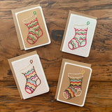 Mini Handsewn Christmas Stocking Card