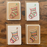 Mini Handsewn Christmas Stocking Card