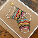 Mini Handsewn Christmas Stocking Card