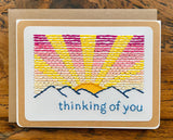 Handsewn Thinking Of You Card