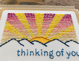 Handsewn Thinking Of You Card