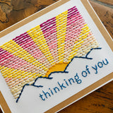 Handsewn Thinking Of You Card