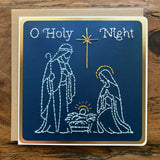 Hand Sewn Nativity Christmas Card