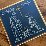 Hand Sewn Nativity Christmas Card