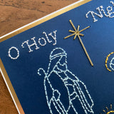 Hand Sewn Nativity Christmas Card
