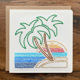 DIY Paper Piercing Beach Card Digital Template