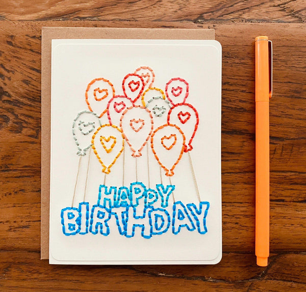 Happy Birthday Balloons Card-Thecolecardcompany-The Cole Card Company