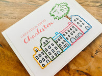 Rainbow Row Charleston Card