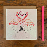 Flamingo Love Card