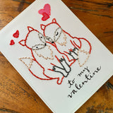Foxes Valentine Card