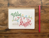 Merry and Bright Christmas Lights Card