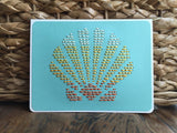 Coastal Shell Hand Sewn Card-Cards-The Cole Card Company