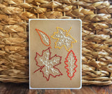 Fall Leaves Hand Sewn Card-Cards-The Cole Card Company