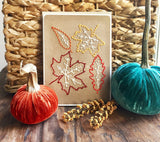 Fall Leaves Hand Sewn Card-Cards-The Cole Card Company