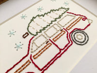 Jeep Wagoneer with Christmas Tree | Framed-Wall Art-The Cole Card Company