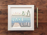 Lake Life Art | Framed-Wall Art-The Cole Card Company