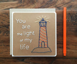 Lighthouse Hand Sewn Card-Cards-The Cole Card Company