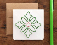 Mini Floral Hand Sewn Card-Cards-The Cole Card Company