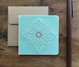 Mini Floral Hand Sewn Card-Cards-The Cole Card Company