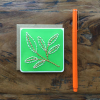 Mini Leaf Hand Sewn Card-Cards-The Cole Card Company