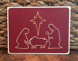 Nativity Scene Hand Sewn Christmas Card-Cards-The Cole Card Company