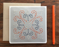 Spanish Tile Design Hand Sewn Card-Cards-The Cole Card Company