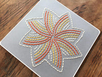 Starburst Design Hand Sewn Card-Cards-The Cole Card Company