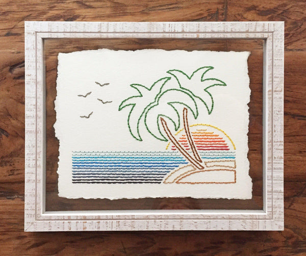 Sunset on the Beach Wall Art | Framed-Wall Art-The Cole Card Company