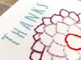 Thank You Hand Sewn Card-Cards-The Cole Card Company